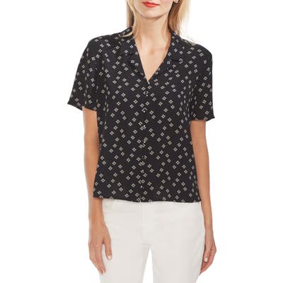 Vince Camuto Floral Print Shirt, Black