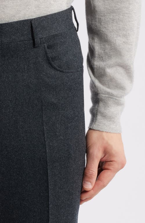 Shop Canali Impeccable Regular Fit Wool Pants In Dark Grey