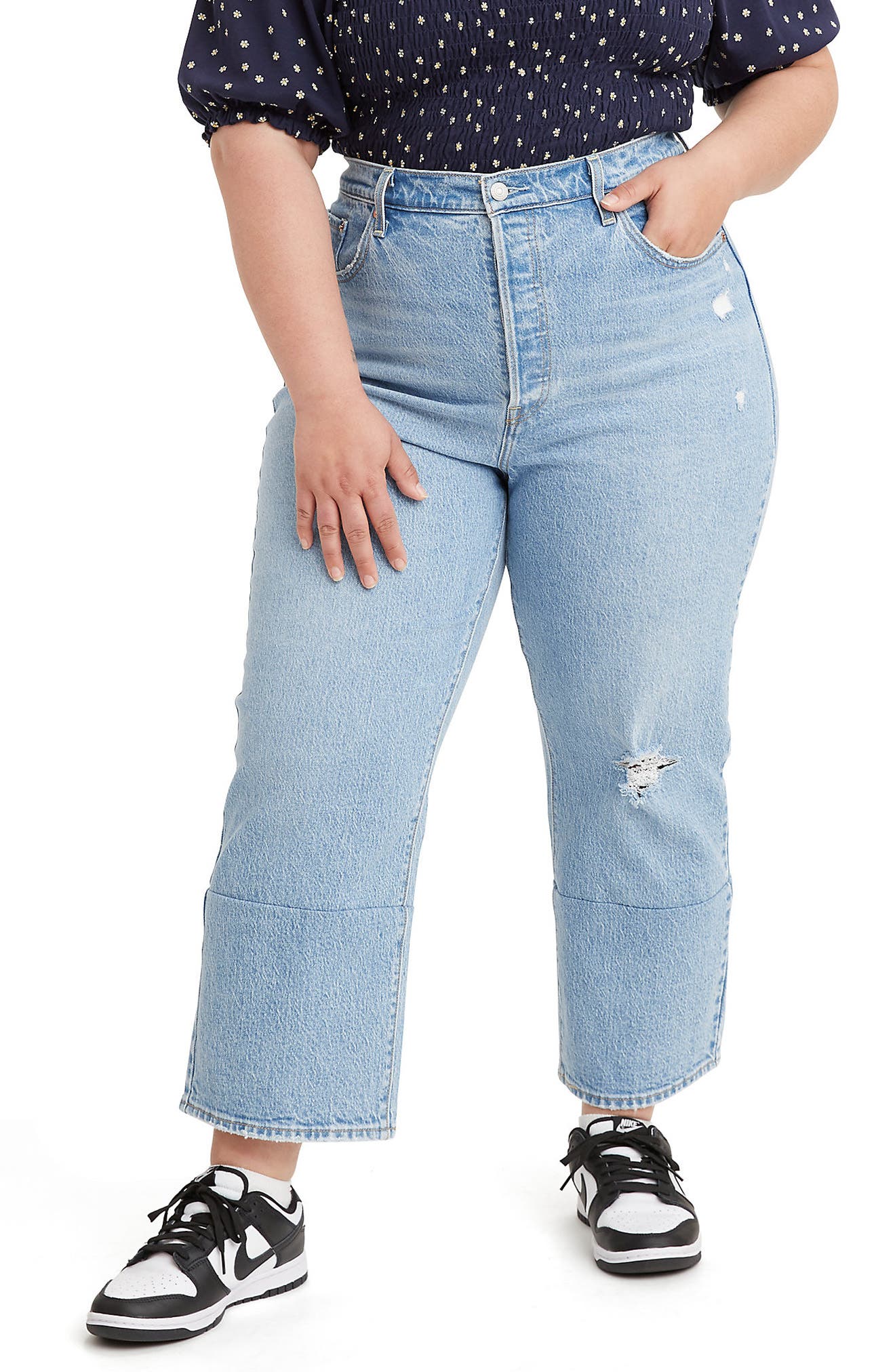 ribcage super high waist ankle straight leg jeans