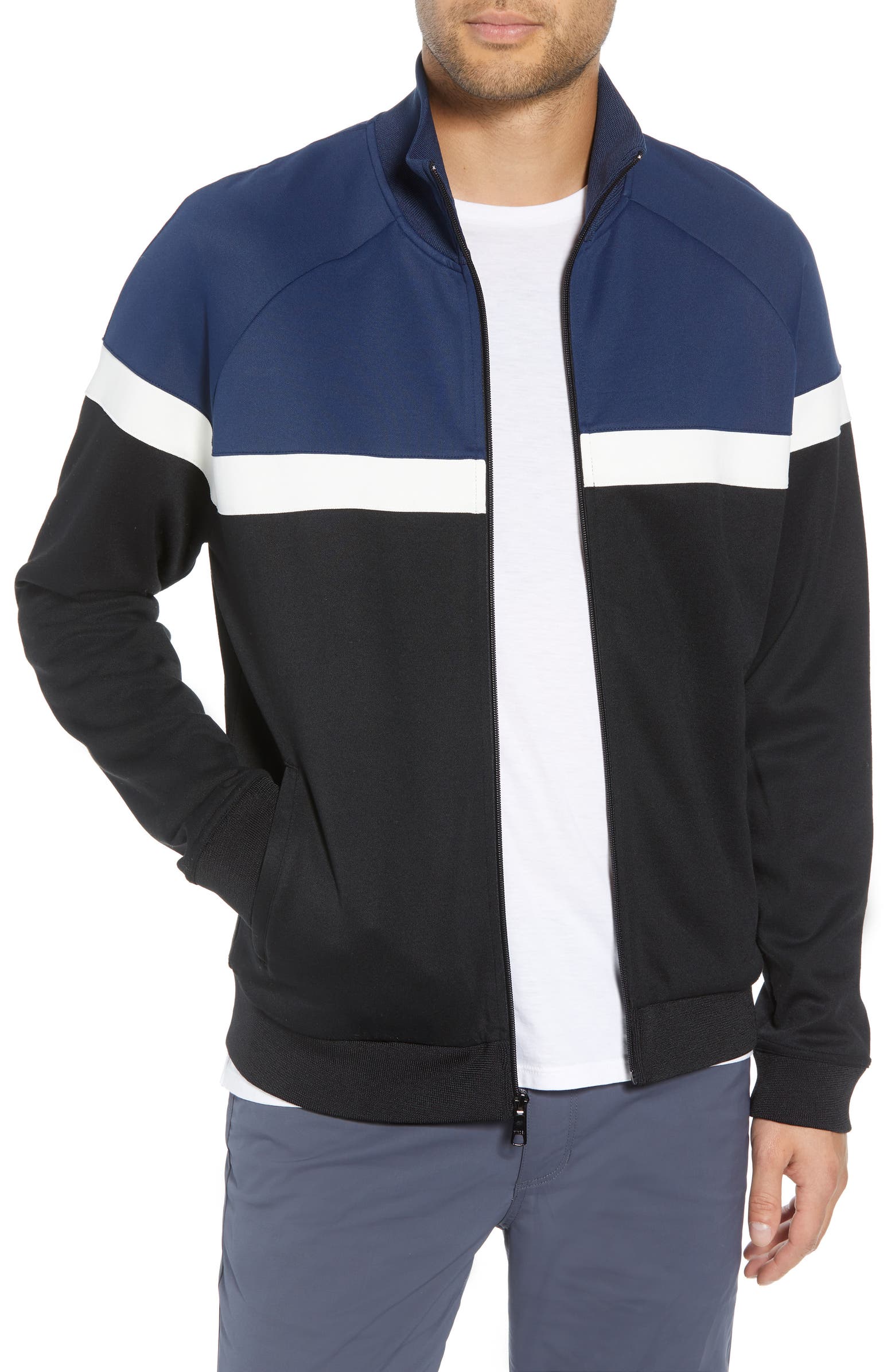 Vince Classic Fit Colorblock Track Jacket | Nordstrom