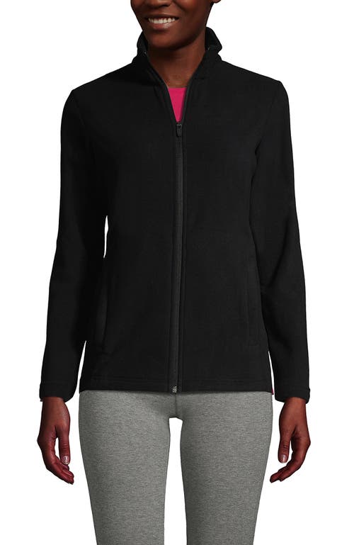 Shop Lands' End Anyweather Fleece Full Zip Jacket In Black