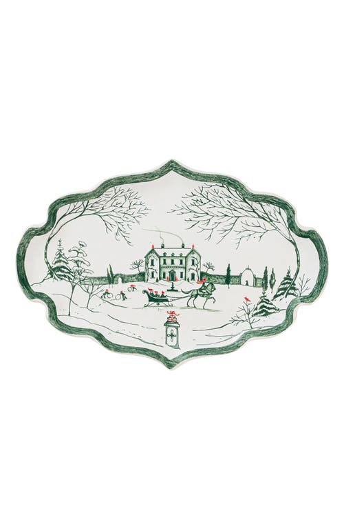 Shop Juliska Country Estate Winter Frolic Tray In Evergreen