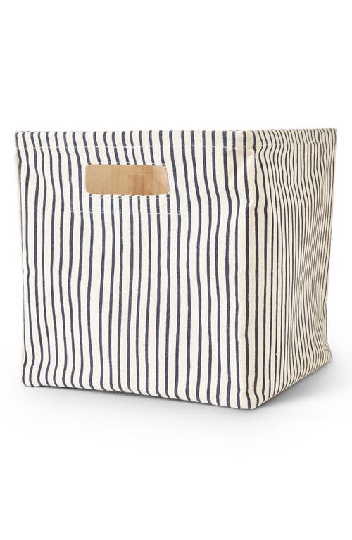 Pehr Stripes Away Medium Canvas Cube in Ink at Nordstrom