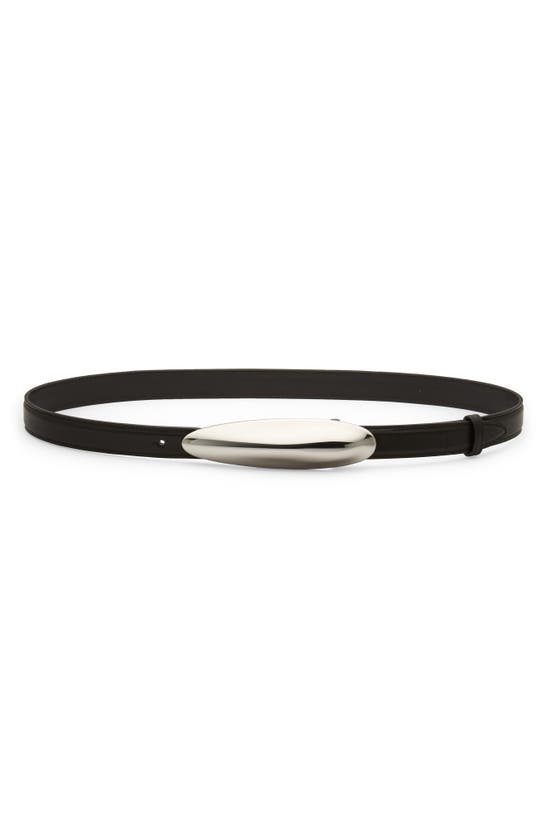 Cult Gaia Fiore Leather Belt In Black