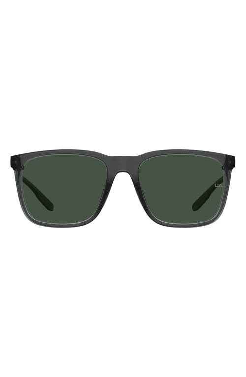 Under Armour Uareliance 56mm Polarized Square Sunglasses In Mountain Green/green