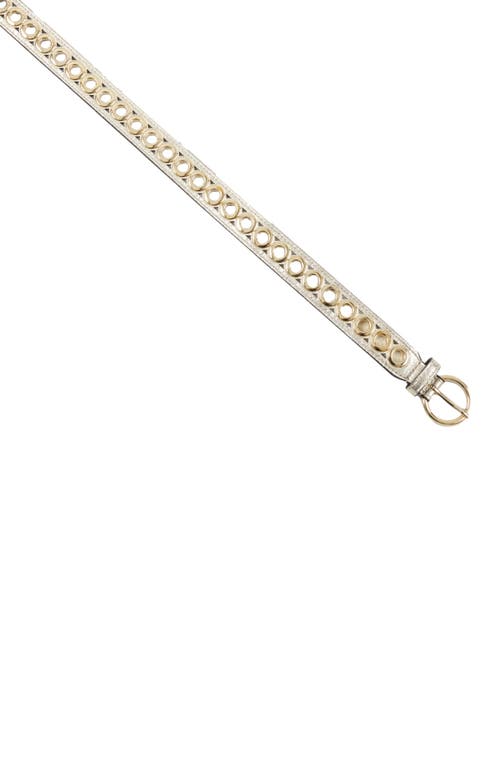 Shop Sandro Belt With Eyelets In Gold