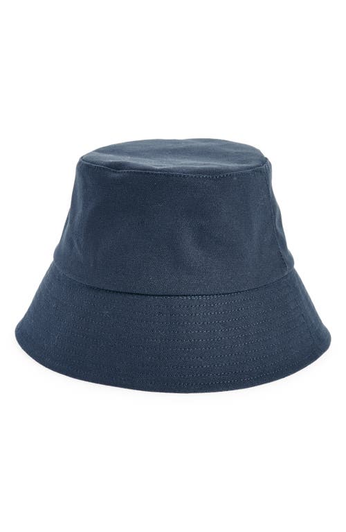 Cotton Canvas Bucket Hat in Coastal Blue
