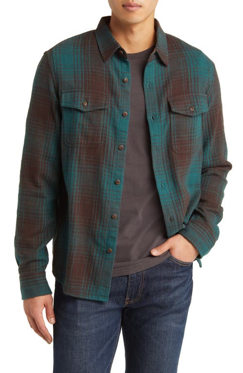 L.l.bean Heritage Cotton Flannel Button-up Shirt In Green