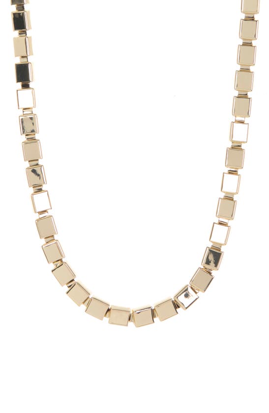 Abound Metal Cubed Beaded Necklace In Gold