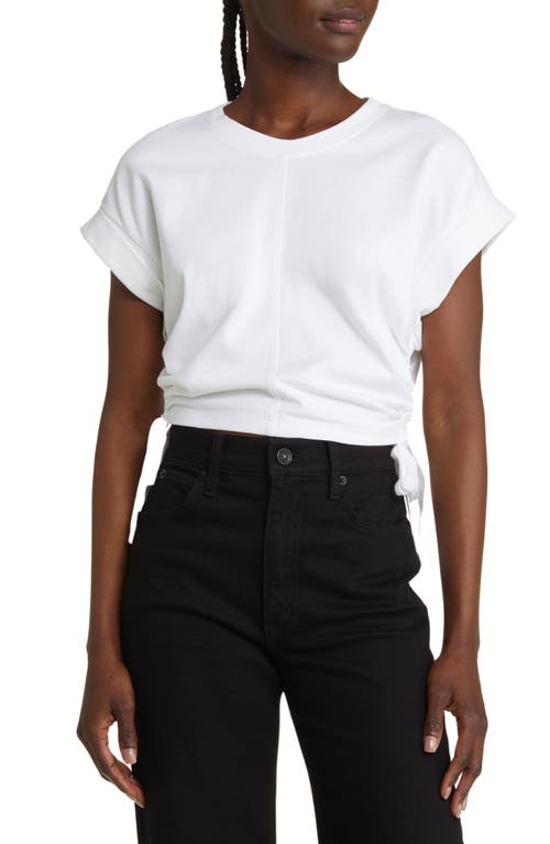 AllSaints Mira Cinched Side T-Shirt in Optic White