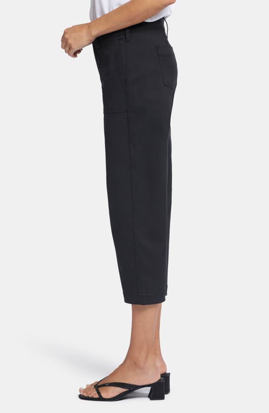 Nydj Utility High Waist Crop Pants In Black