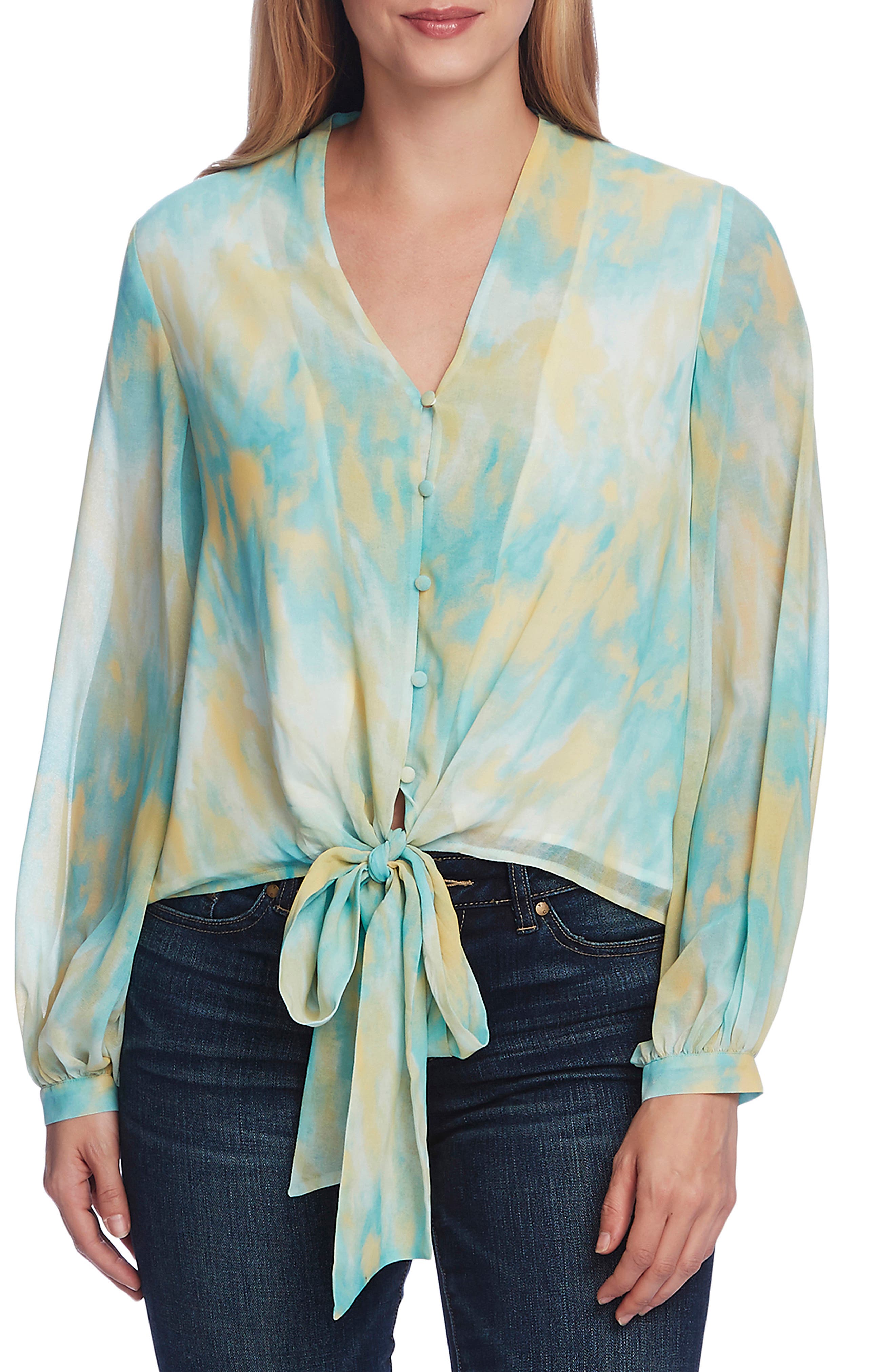 vince camuto bubble sleeve blouse