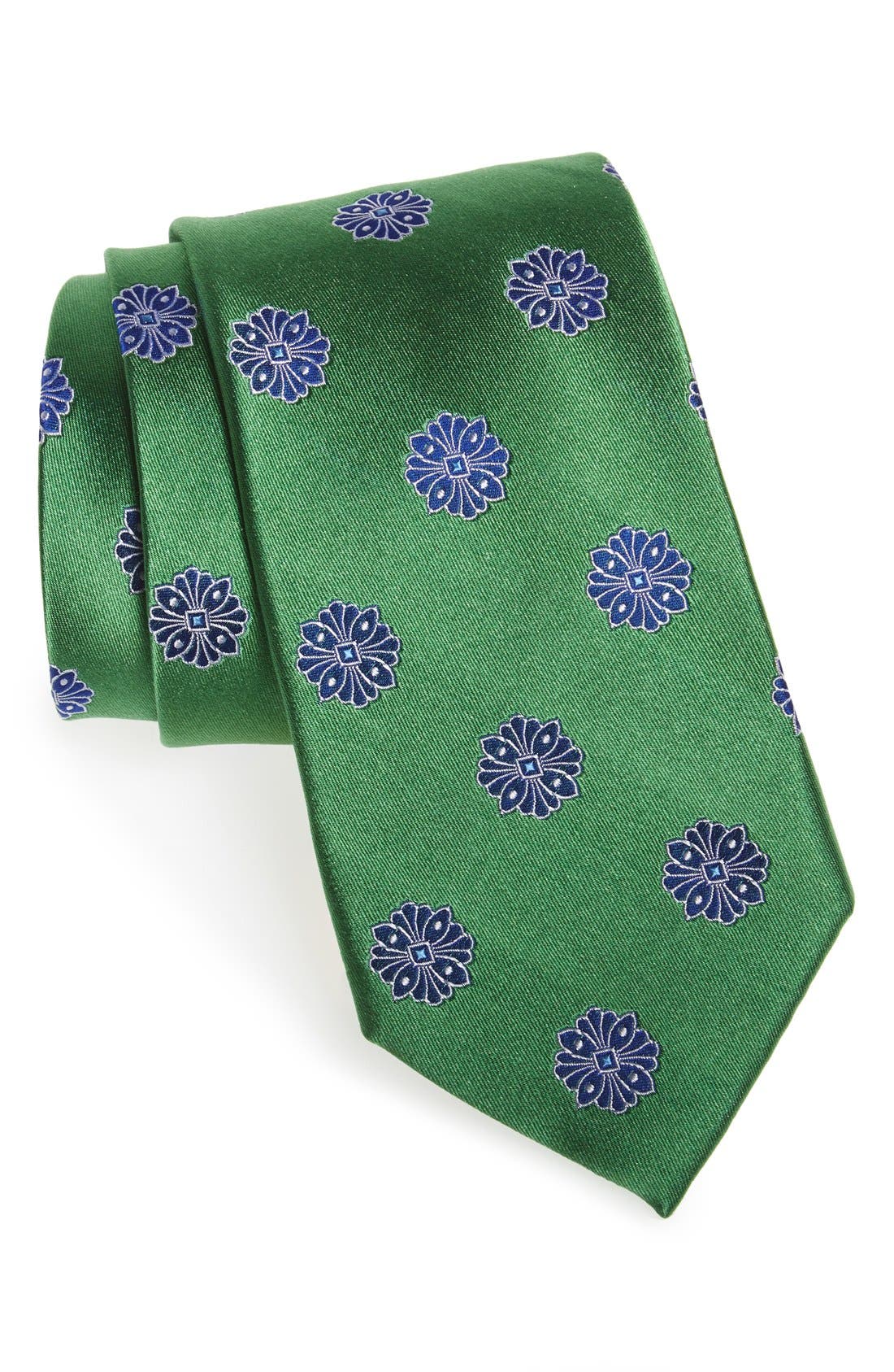Nordstrom Men's Shop Flower Medallion Silk Tie Nordstrom