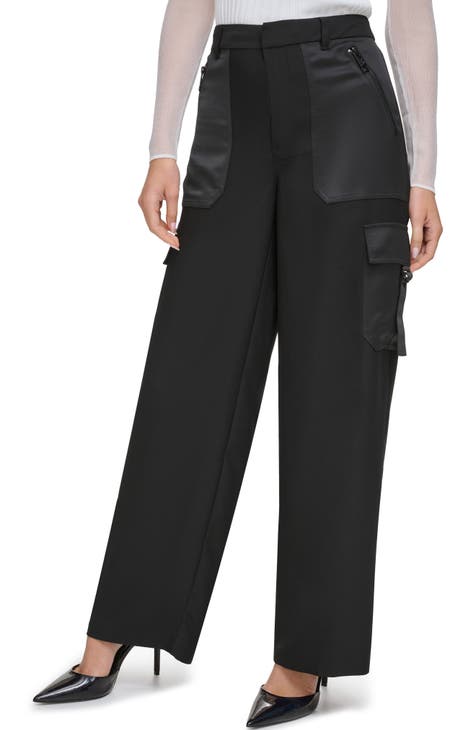 The Prescott High Waist Tweed Pants in Black