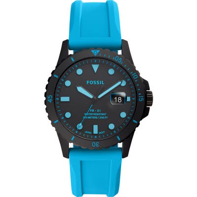 Fossil Fb-01 Silicone Strap Watch, 42mm