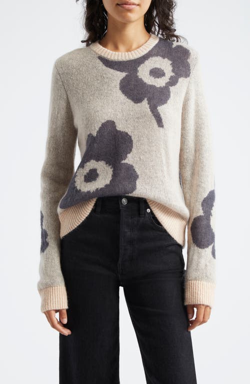 Marimekko Tunnelma Unikko Sweater In Light Pink Dark Grey