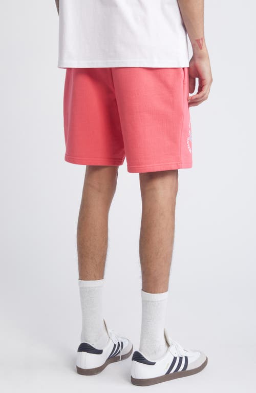 Billionaire Boys Club Mantra Cotton Blend Drawstring Shorts In Rouge Red
