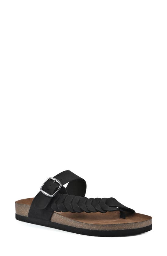 White Mountain Footwear Happier Sandal In Black/ Nubuck
