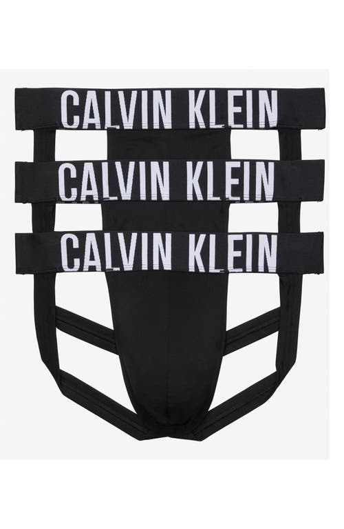 Calvin Klein 3-Pack Performance Microfiber Jockstraps Black/black at Nordstrom,