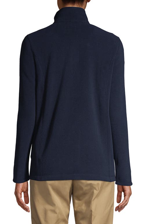 Lands' End Full-zip Mid-weight Fleece Jacket In Classic Navy