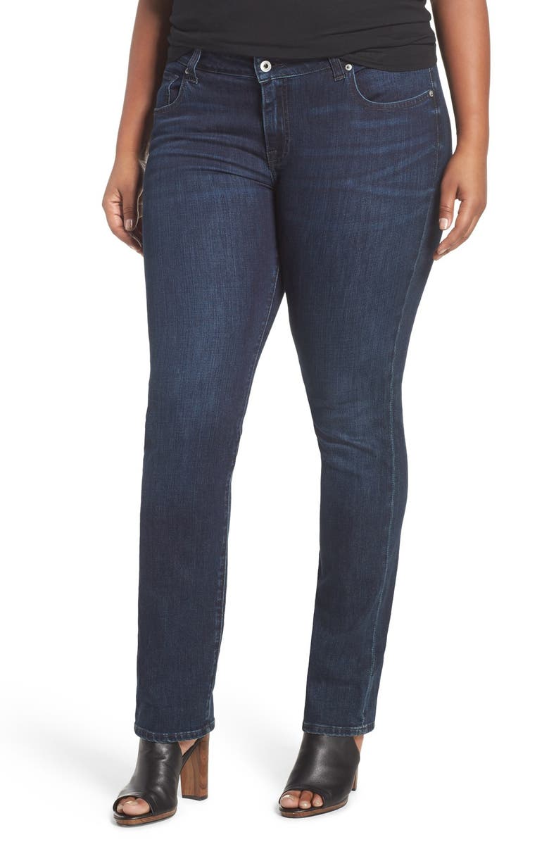 Lucky Brand 'Ginger' Stretch Straight Leg Jeans (Plus Size) | Nordstrom