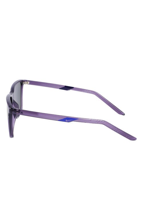 Nike State 55mm Mirrored Square Sunglasses In Canyon Purple/violet Mirror