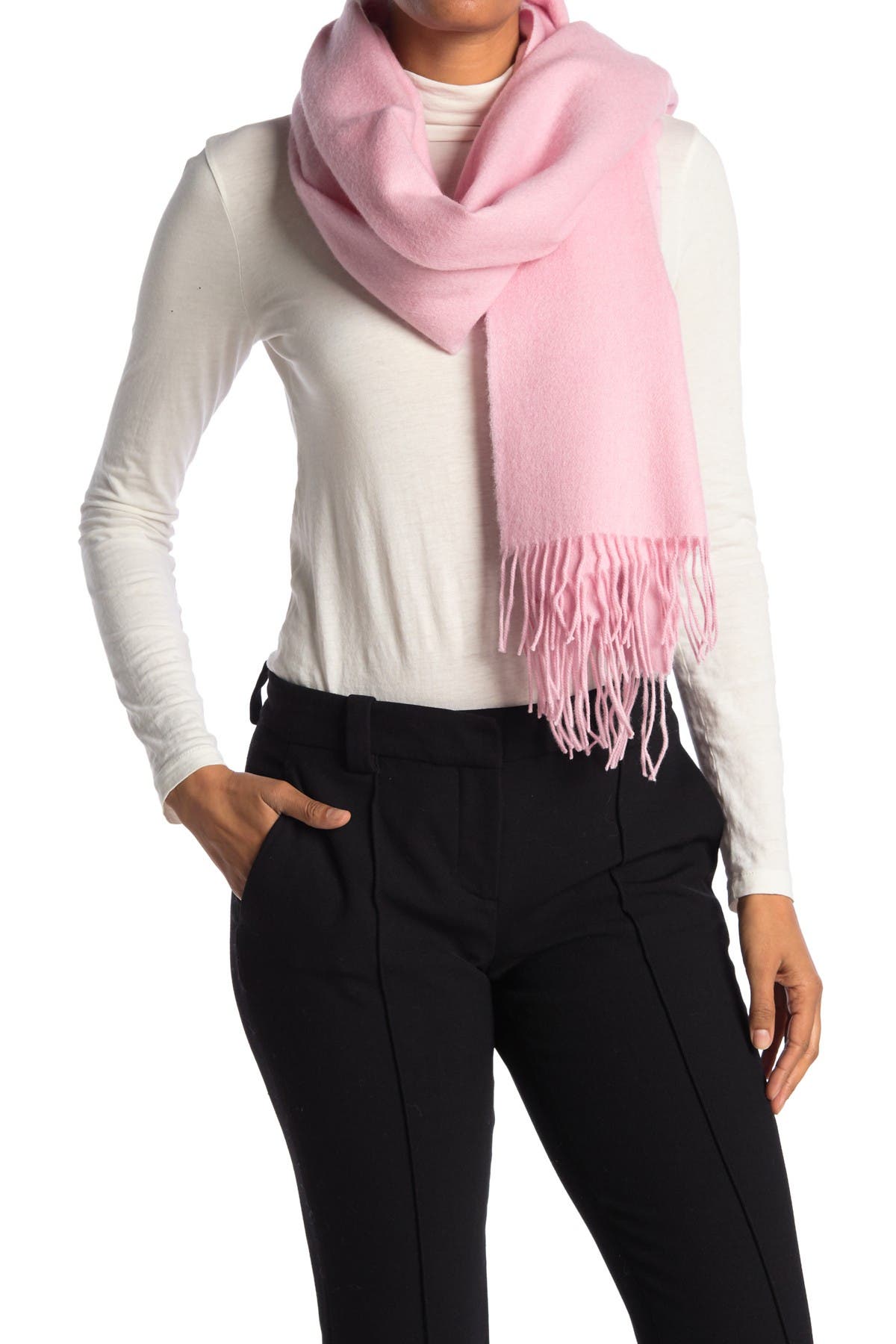 Mulberry Wool Scarf In Pink