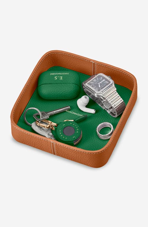 Maison De Sabre Maison De Sabré The Catchall Tray In Pecan Emerald