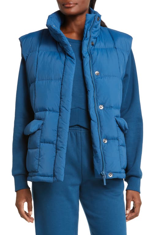 Quilted Puffer Vest in Blue Gem