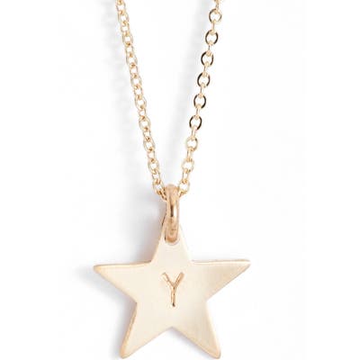 Nashelle 14K-Gold Fill Initial Mini Star Pendant Necklace