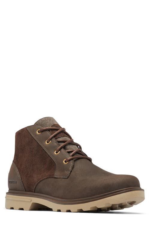 Shop Sorel Carson Waterproof Chukka Boot In Blackened Brown/khaki