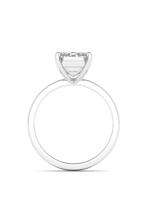 Hautecarat Emerald Cut Lab Created Diamond Ring In 3.00 Ctw 18k White Gold