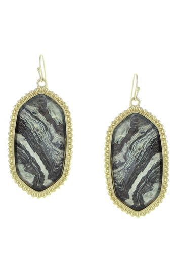 Shop Olivia Welles Hailey Drop Earrings In Gold/black