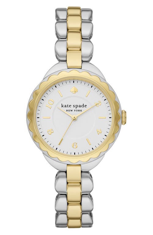 Kate Spade New York morningside scallop bracelet watch in Two-Tone at Nordstrom