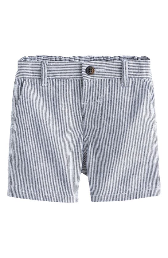 Shop Next Kids' Linen & Cotton Chino Shorts In Blue