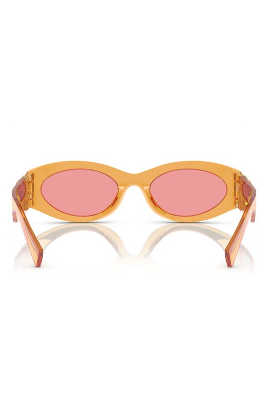 Shop Miu Miu 54mm Rectangular Sunglasses In Pink