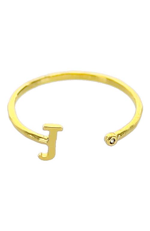 Panacea Initial Ring in Gold-J at Nordstrom