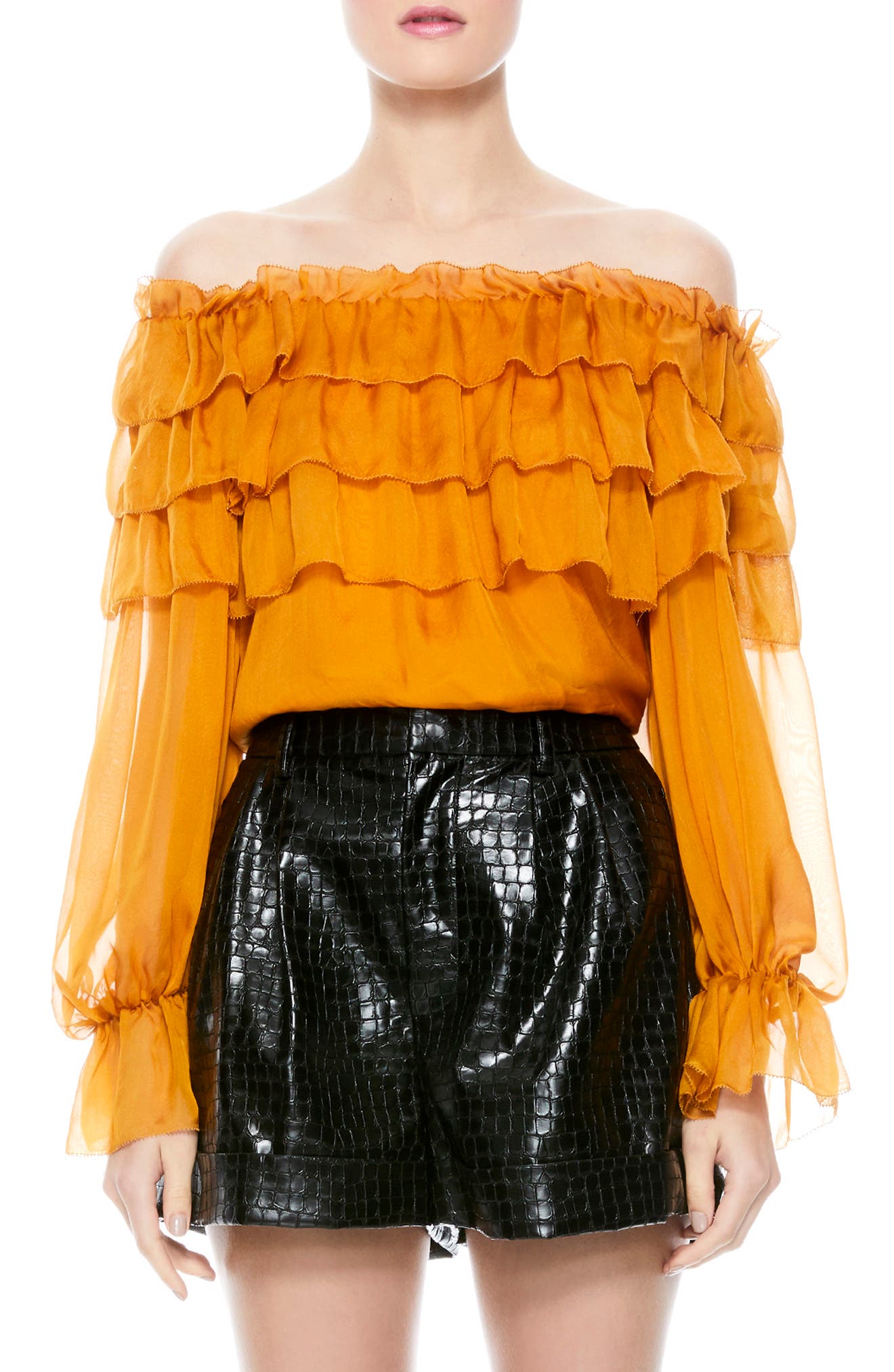 tiered ruffle blouse