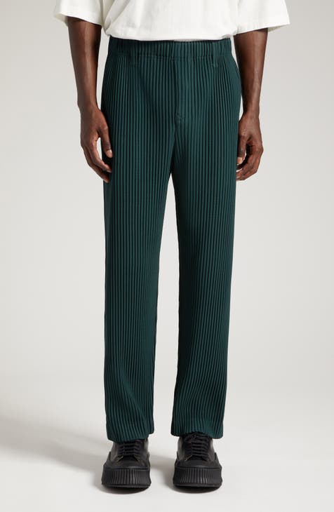 Monthly Colors Pleated Straight Leg Pants
