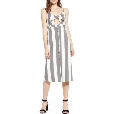 Bishop + Young Stripe Tie Front Sundress, White