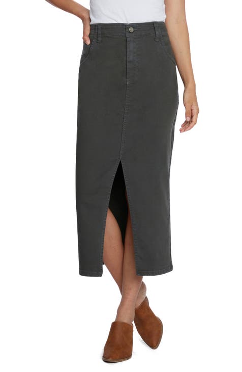 Black jean skirt outlet nordstrom