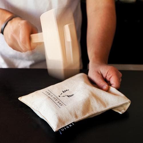Viski Professional Lewis Ice Bag And Mallet In Wood