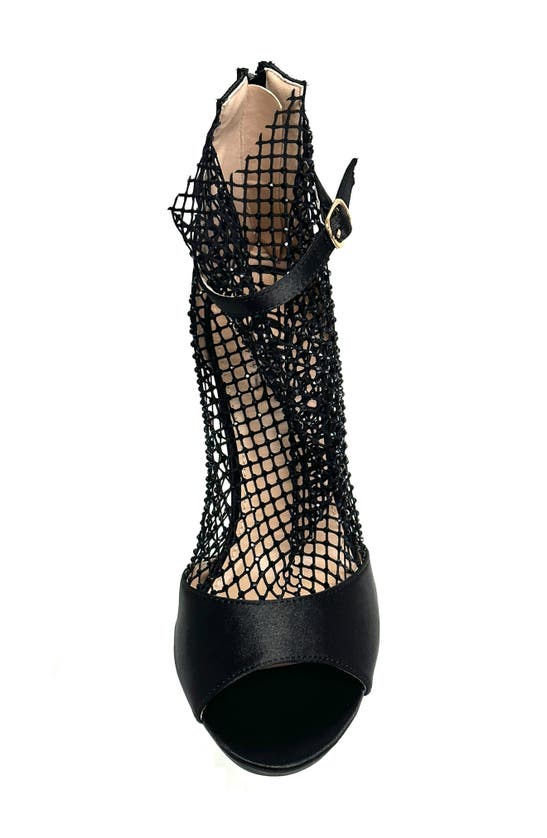 Lady Couture Ariana Mesh Heel Sandal In Black