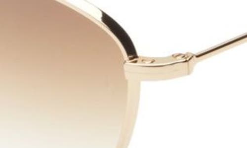 Shop Ray Ban Ray-ban 58mm Irregular Oval Sunglasses In Gold Flash