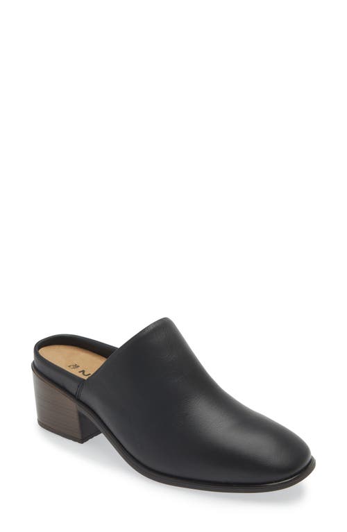 Naot Dedicate Mule in Jet Black Leather 