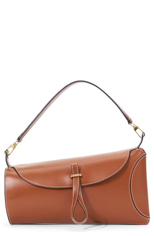 STAUD Sofya Leather Shoulder Bag in Tan at Nordstrom