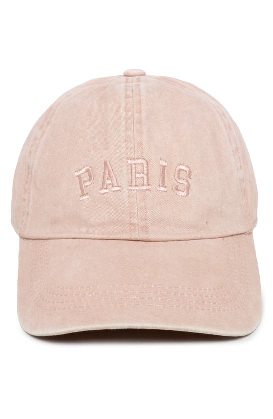 Shop David & Young Paris Baseball Cap In Dusty Pink