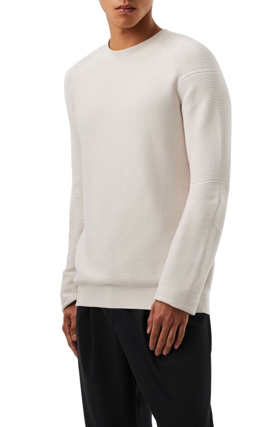 Alphatauri Seamless 3d Knit Crewneck Sweater In Chalk
