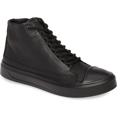 Ecco Flexure Cap Toe High Top Sneaker, Black