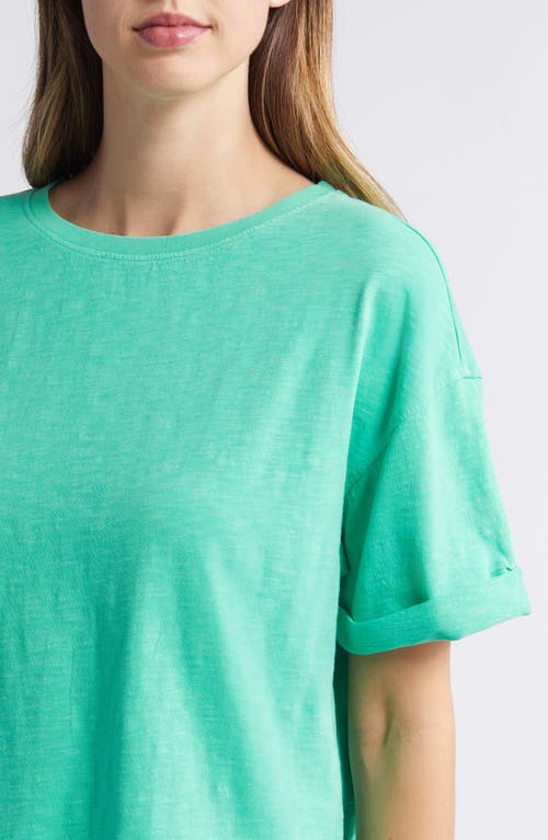 Shop Caslonr Caslon(r) Relaxed Organic Cotton Boyfriend T-shirt In Green Celtic